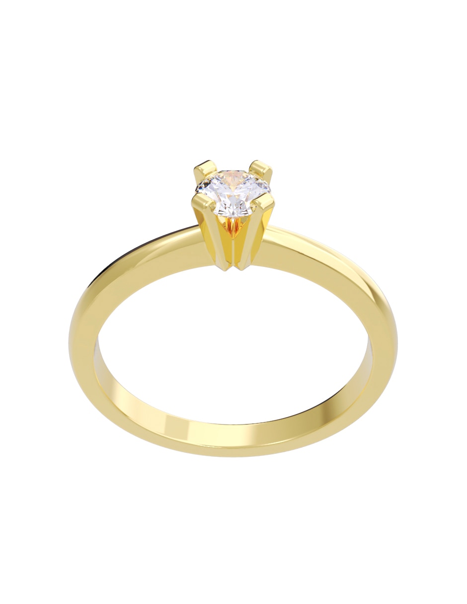 Anillo de compromiso de Oro 10 k Diamantes Diamante 4