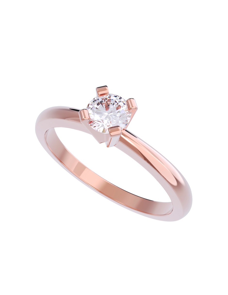 Anillo de compromiso de oro 10 k Diamantes Fonelli diamante 4