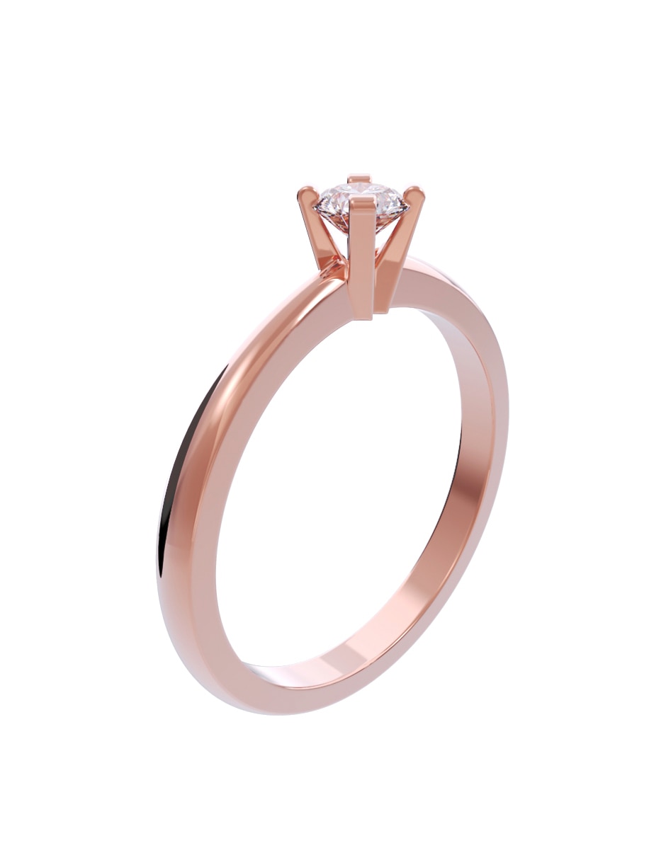 Anillo de compromiso de oro 10 k Diamantes Fonelli diamante 3