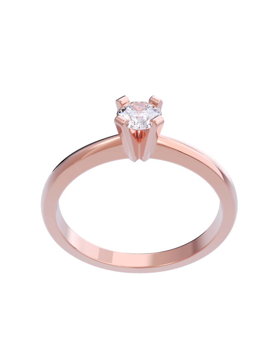 Anillo de compromiso de oro 10 k Diamantes Fonelli diamante 2