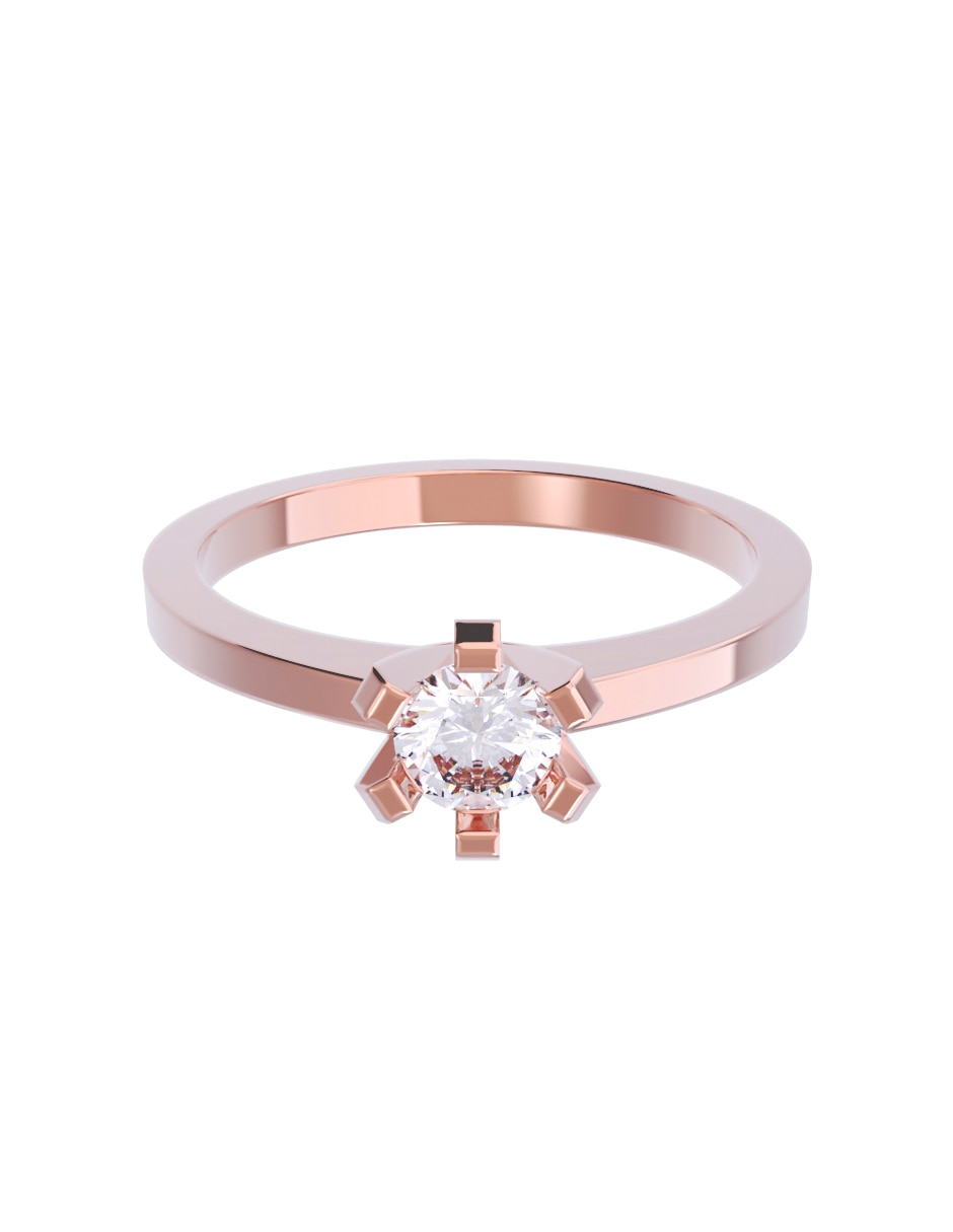 Anillo de compromiso de Oro 10 k Diamantes Diamante 1