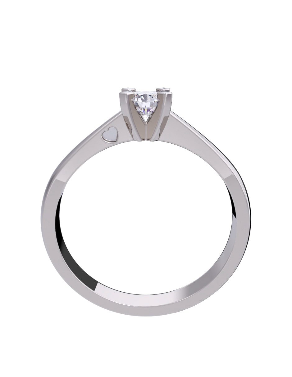 Anillo de compromiso de Oro 14 k Diamantes Diamante 2