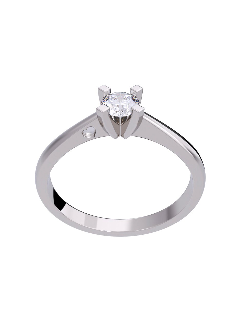 Anillo de compromiso de Oro 14 k Diamantes Diamante 4