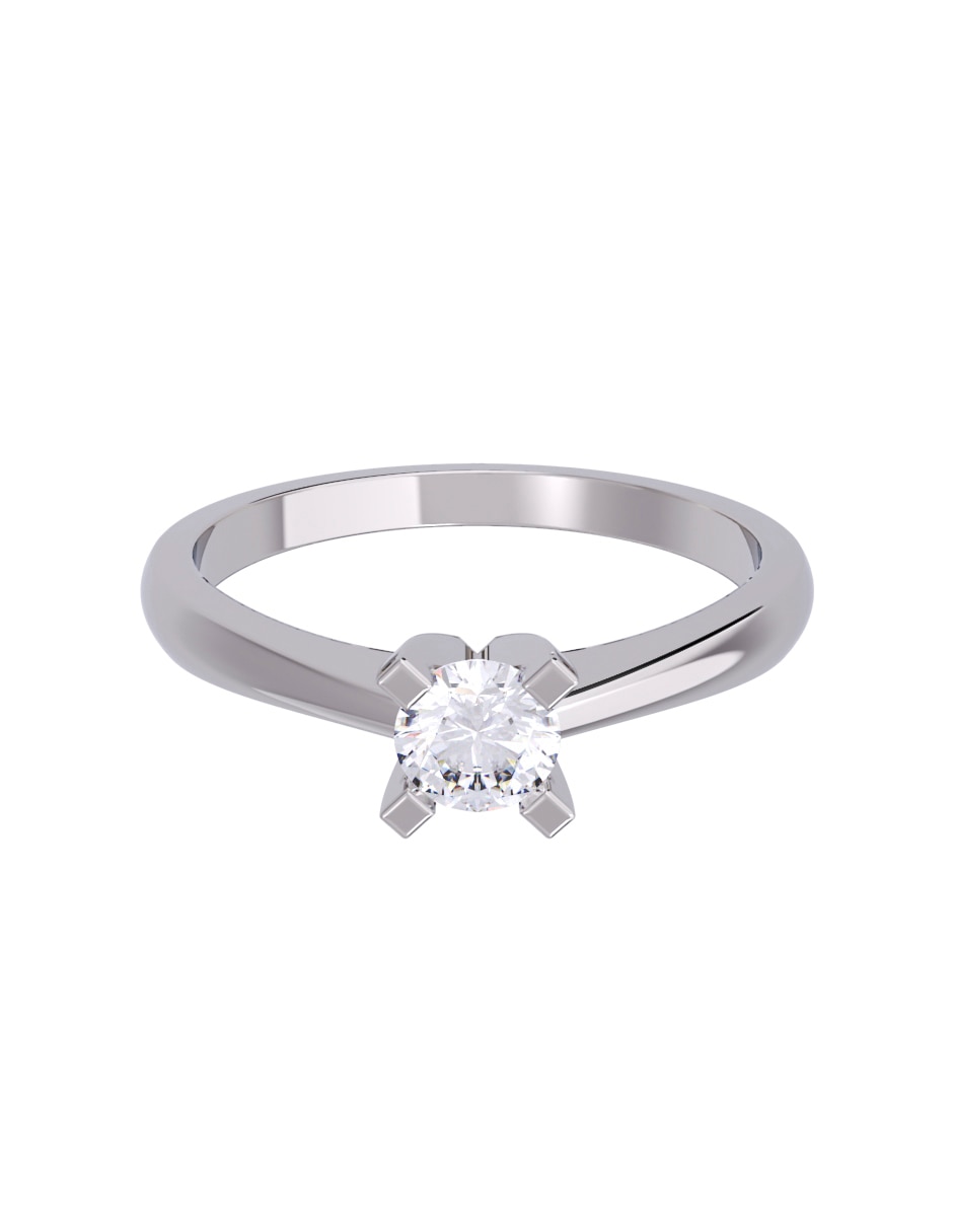 Anillo de compromiso de Oro 14 k Diamantes Diamante 1