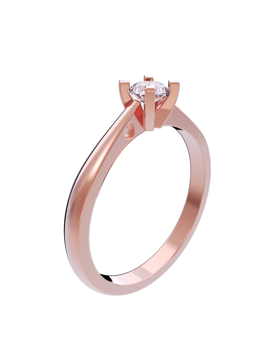 Anillo de compromiso de oro 14 k Diamantes Fonelli diamante 3