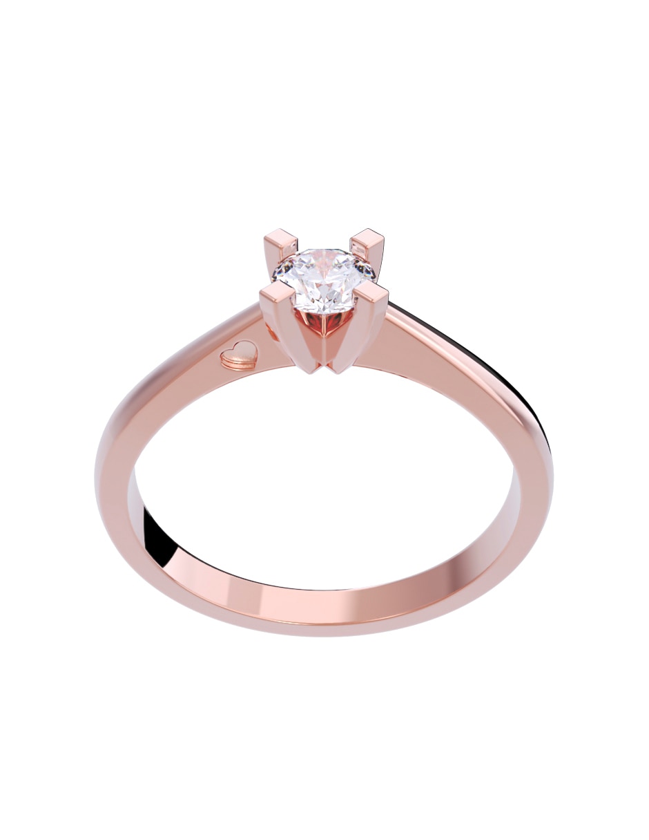 Anillo de compromiso de oro 14 k Diamantes Fonelli diamante 2