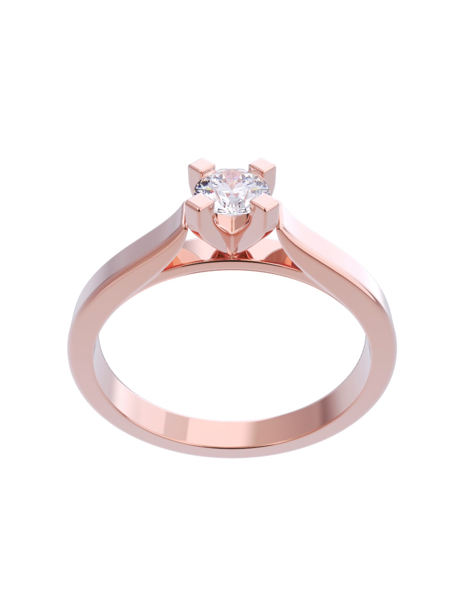 Anillo de compromiso de Oro 14 k Diamantes Diamante 4