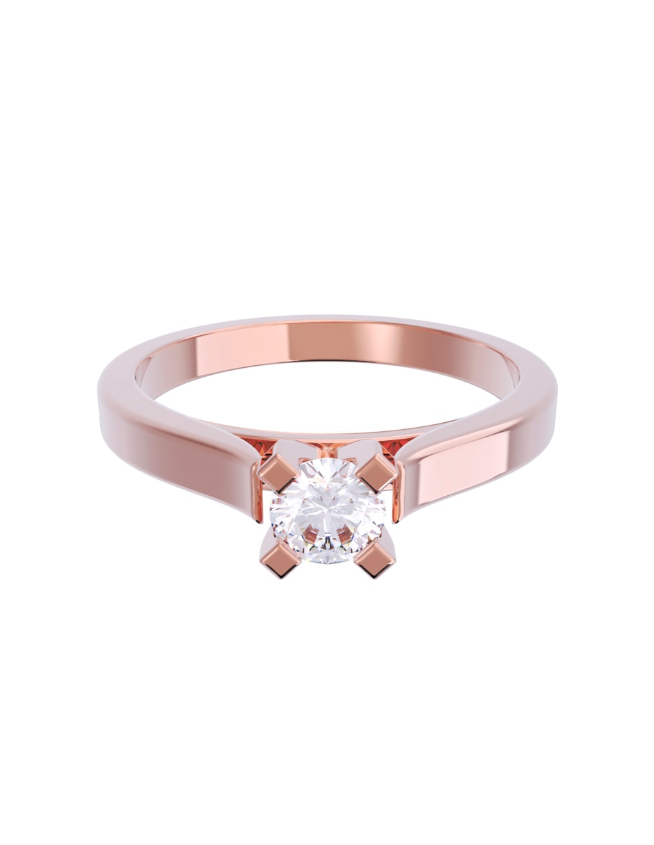 Anillo de compromiso de Oro 14 k Diamantes Diamante 1