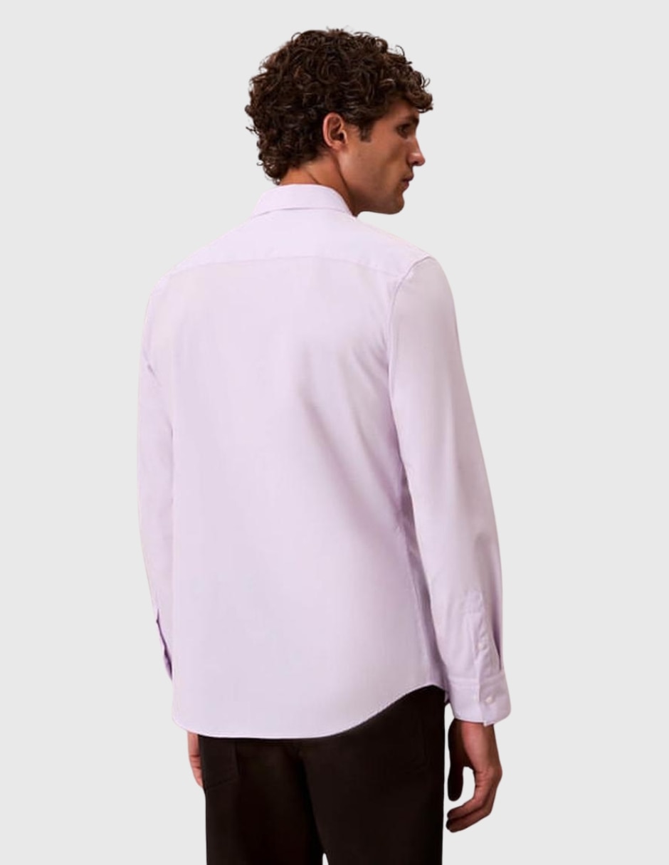 Camisa casual Calvin Klein de algodón manga larga para hombre