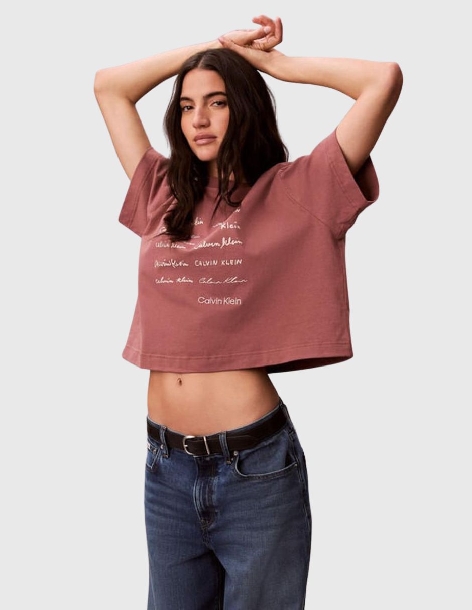 Playera manga corta cuello redondo para mujer 5