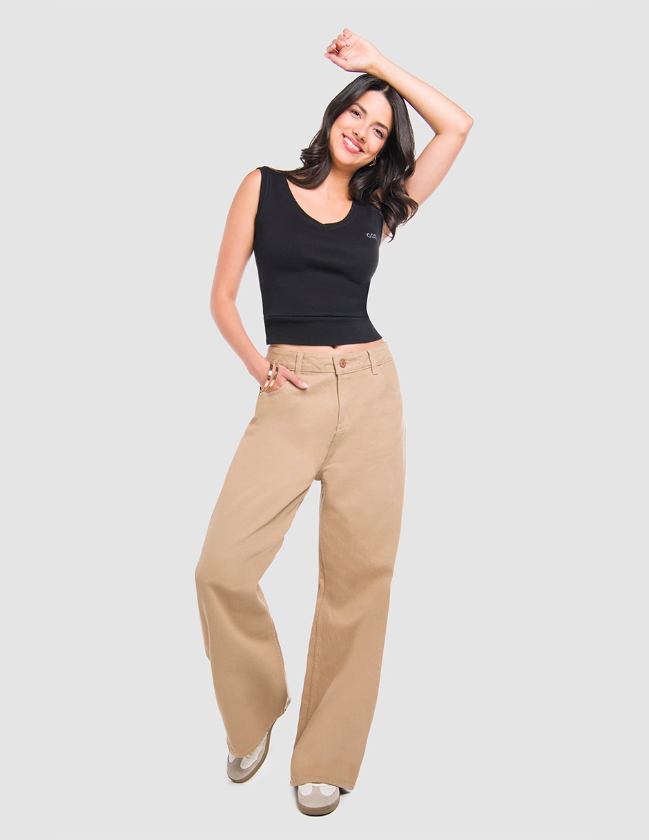 Jeans wide leg Oggi Jeans para mujer