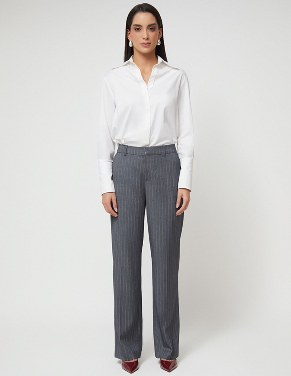 Pantalón de vestir studio f recto para mujer