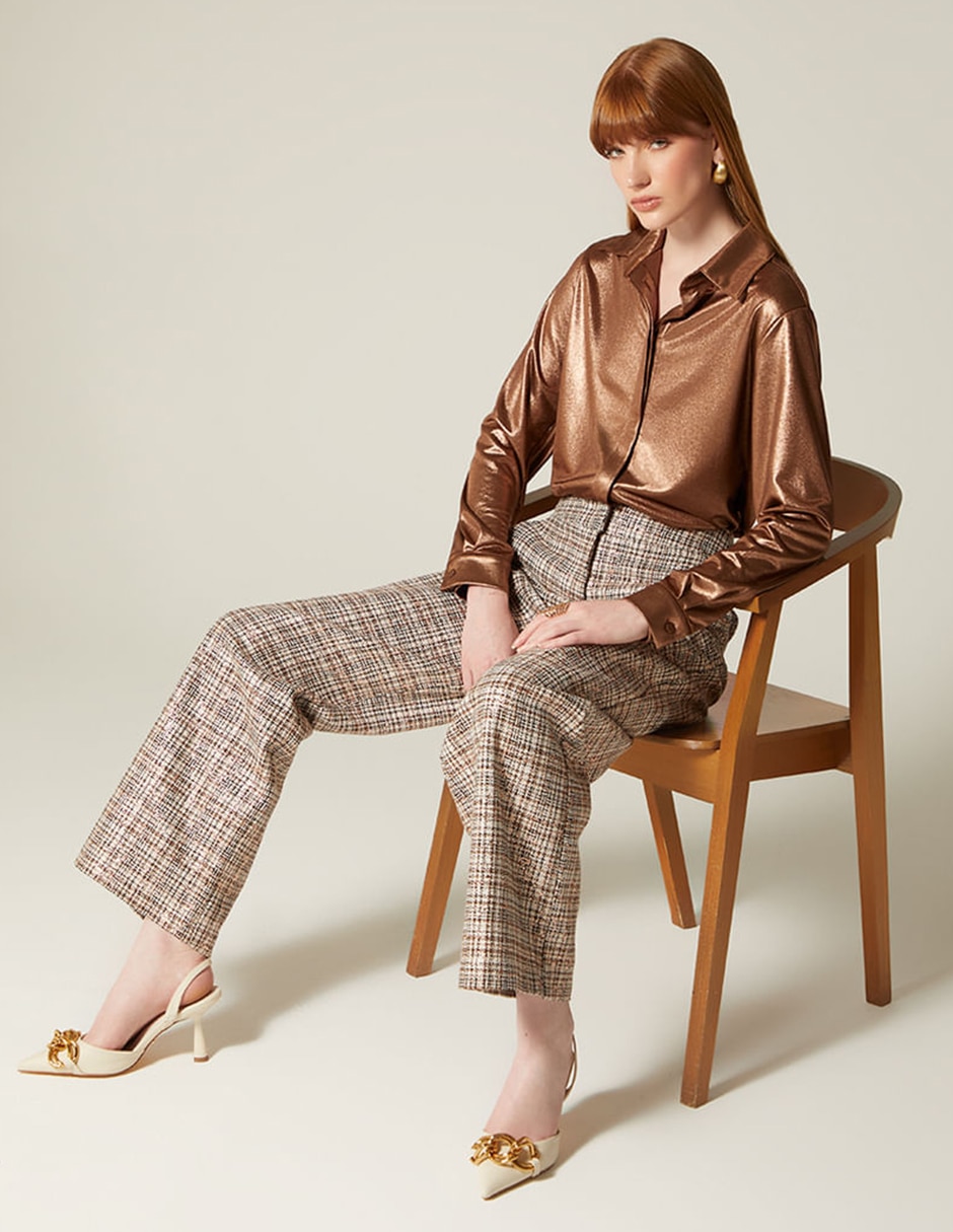 Pantalón regular recto para mujer 3