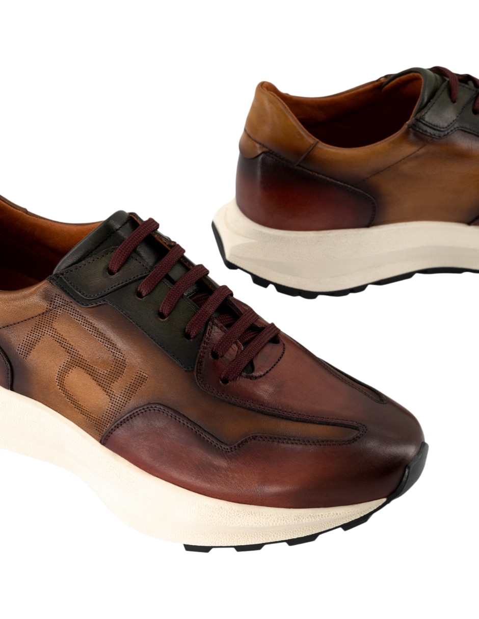 Tenis de piel Prada para hombre