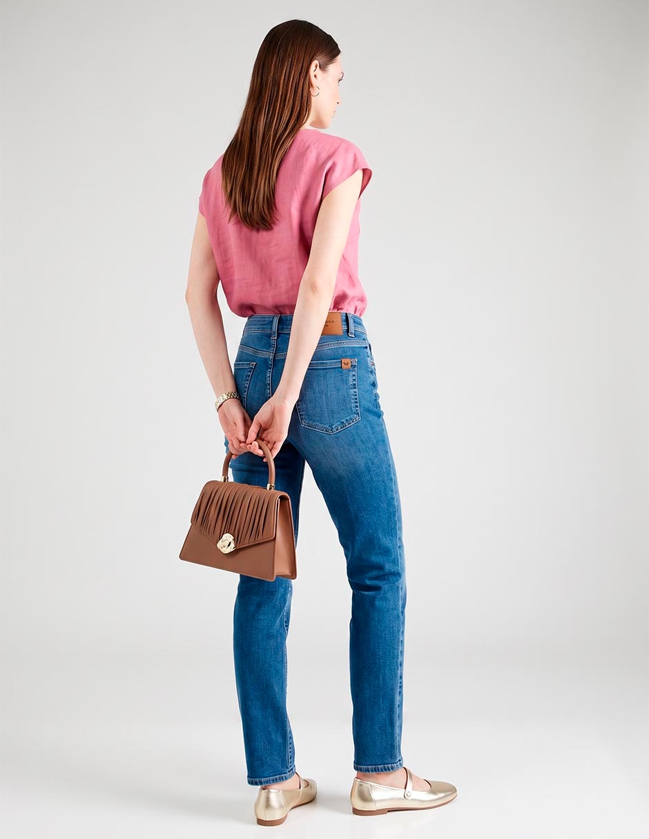 Jeans skinny corte cintura para mujer 2
