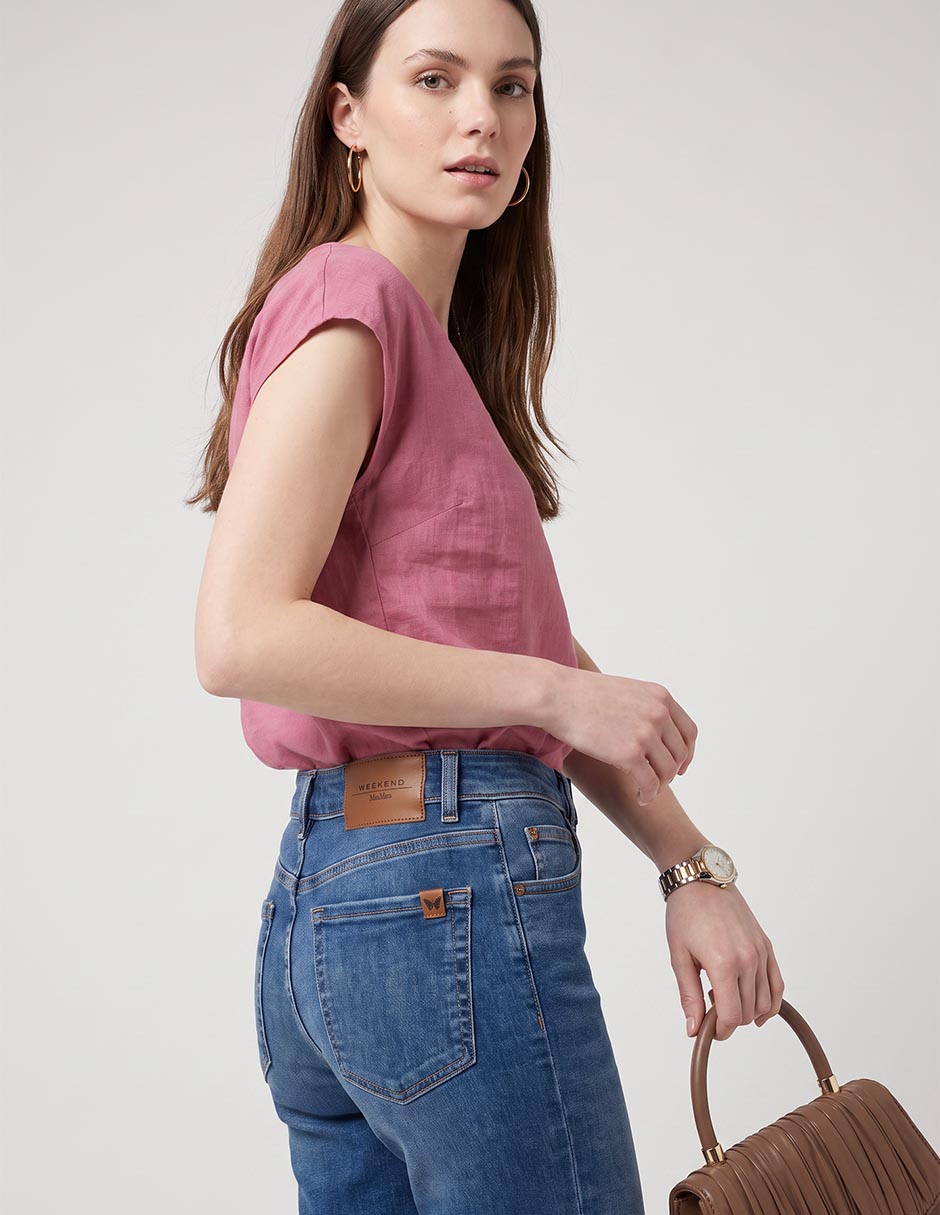 Jeans skinny corte cintura para mujer 3