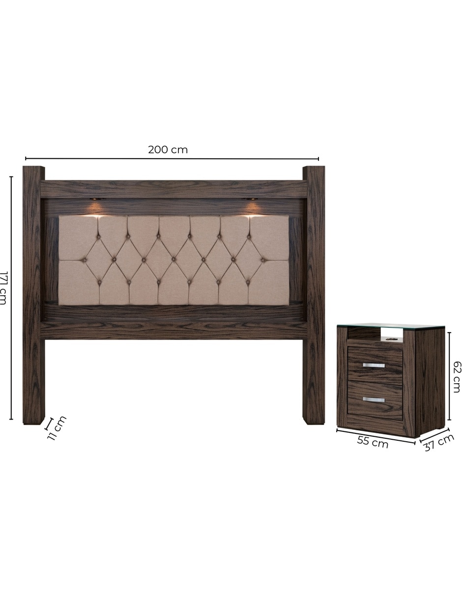 Set recámara magnolia de mdf 3