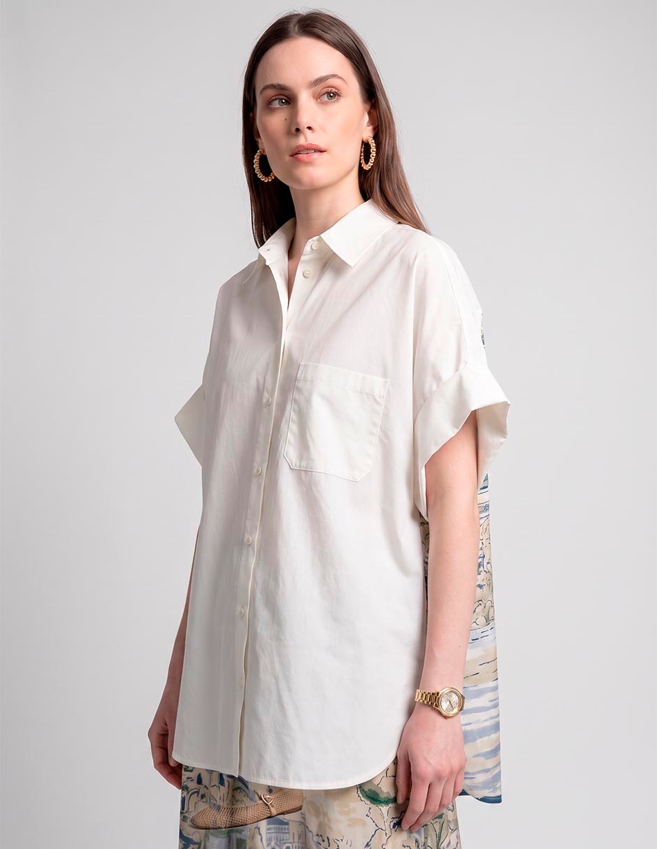 Camisa casual manga corta para mujer Camisa casual manga corta para mujer