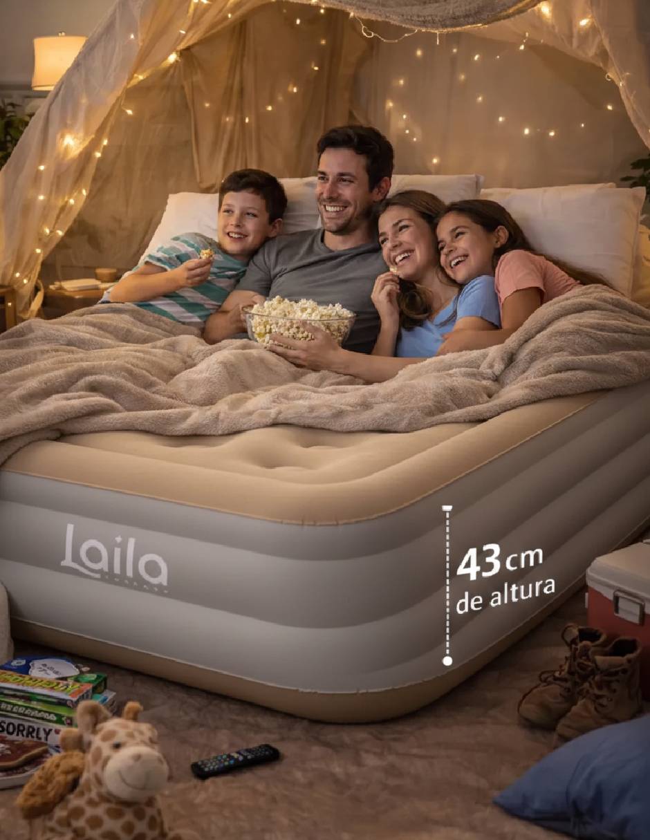 Colchón inflable laila comfort dreameasy colchoneta pillow top (integrada)