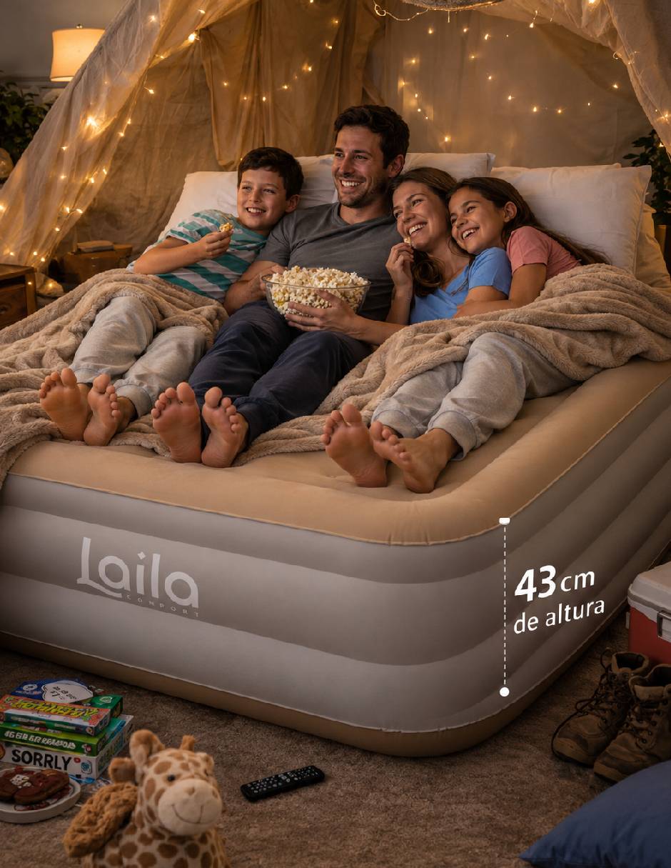 Colchón inflable Laila Comfort Dreameasy Colchoneta pillow top (Integrada)