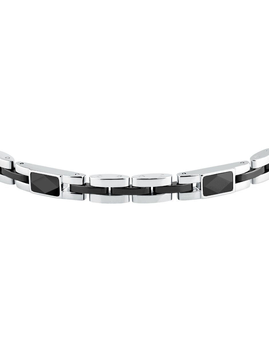 Pulsera sector de acero inoxidable ceramic joyeria