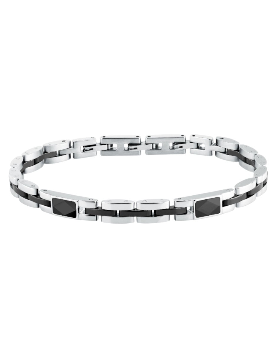 Pulsera sector de acero inoxidable ceramic joyeria