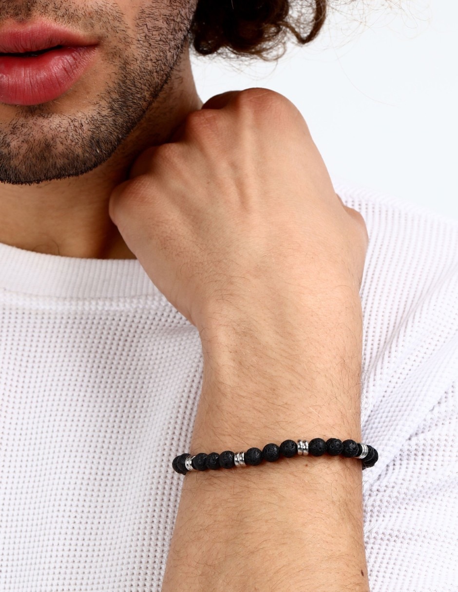 Pulsera sector de acero inoxidable basic joyeria