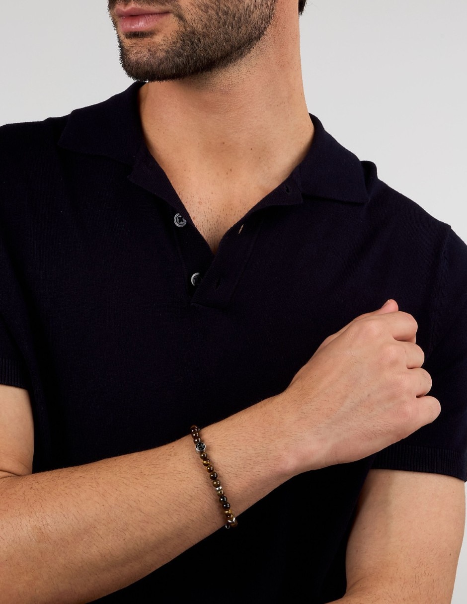 Pulsera sector de acero inoxidable marine joyeria