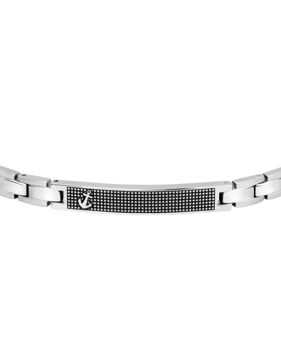 Pulsera sector de acero inoxidable basic joyeria