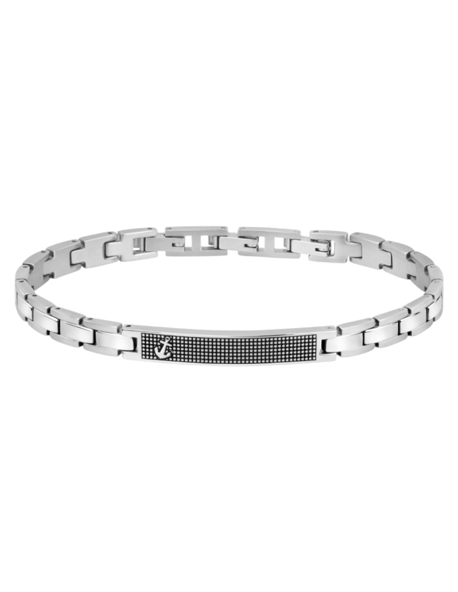 Pulsera sector de acero inoxidable basic joyeria