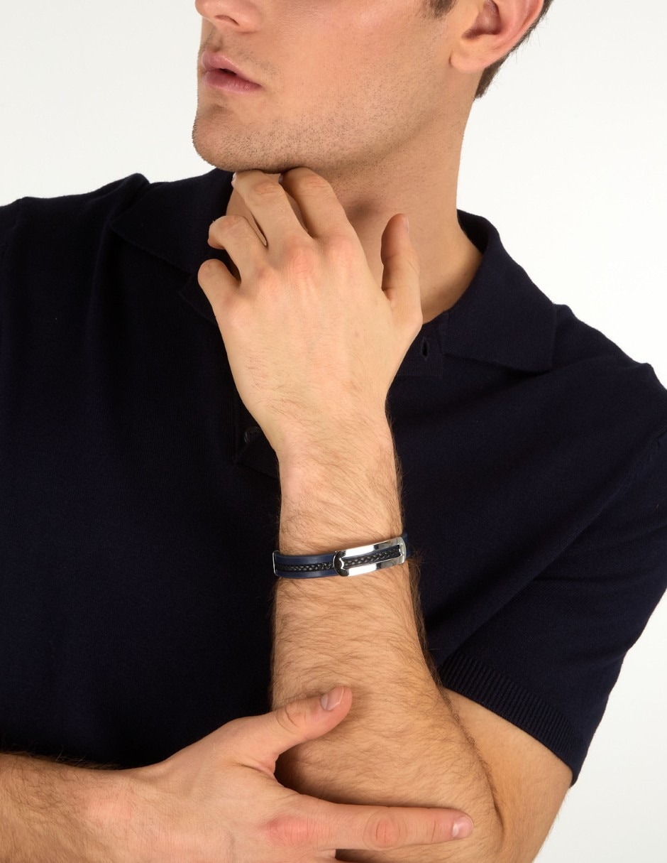 Pulsera sector de cuero bandy joyeria