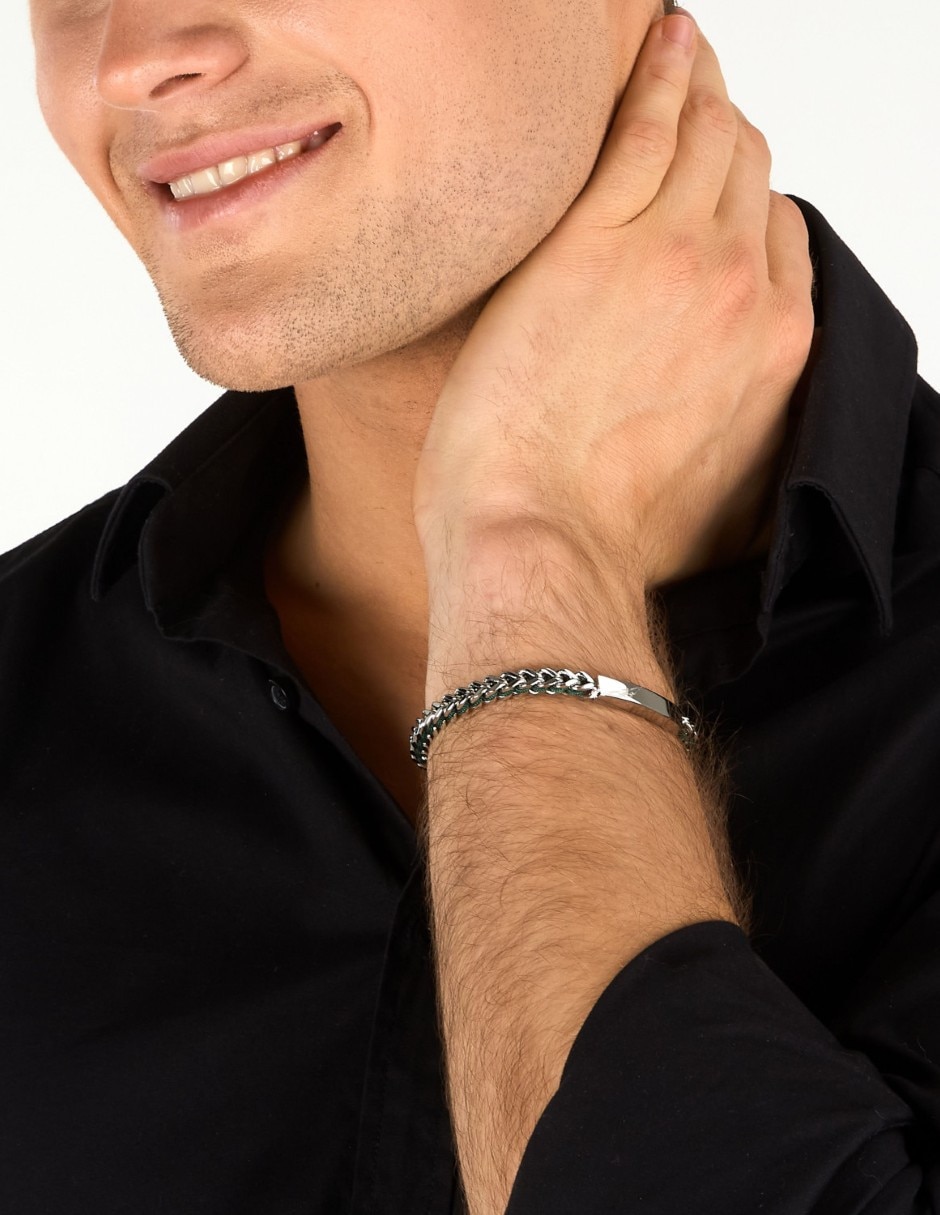 Pulsera sector de acero inoxidable bandy joyeria