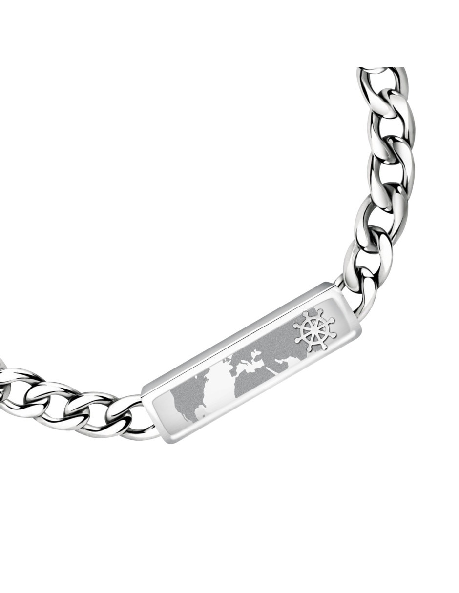Pulsera sector de acero inoxidable marine joyeria
