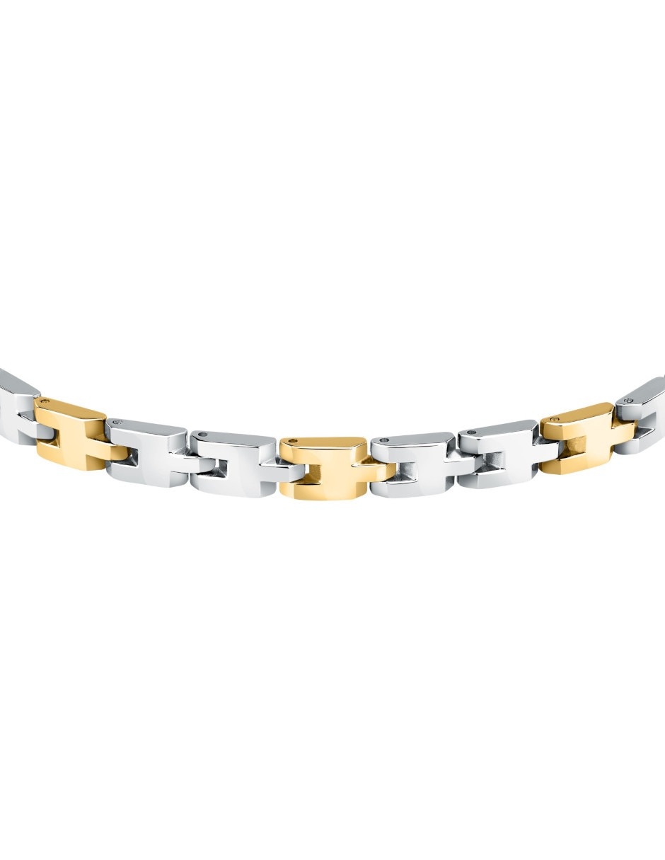 Pulsera sector de acero inoxidable basic joyeria