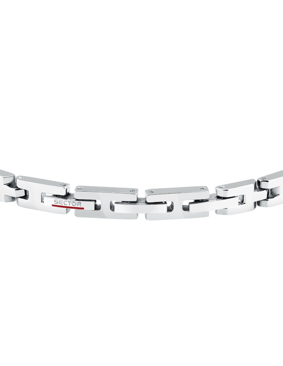 Pulsera sector de acero inoxidable basic joyeria