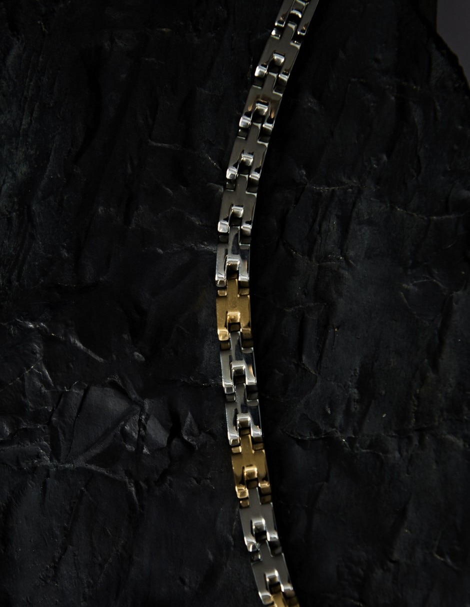 Pulsera sector de acero inoxidable basic joyeria