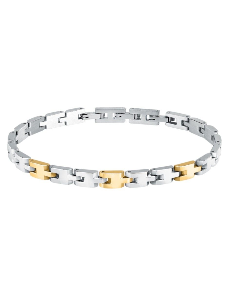 Pulsera sector de acero inoxidable basic joyeria