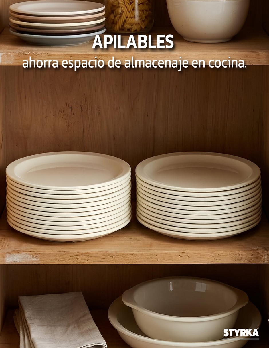 Set platos platos de melamina 24 piezas 5