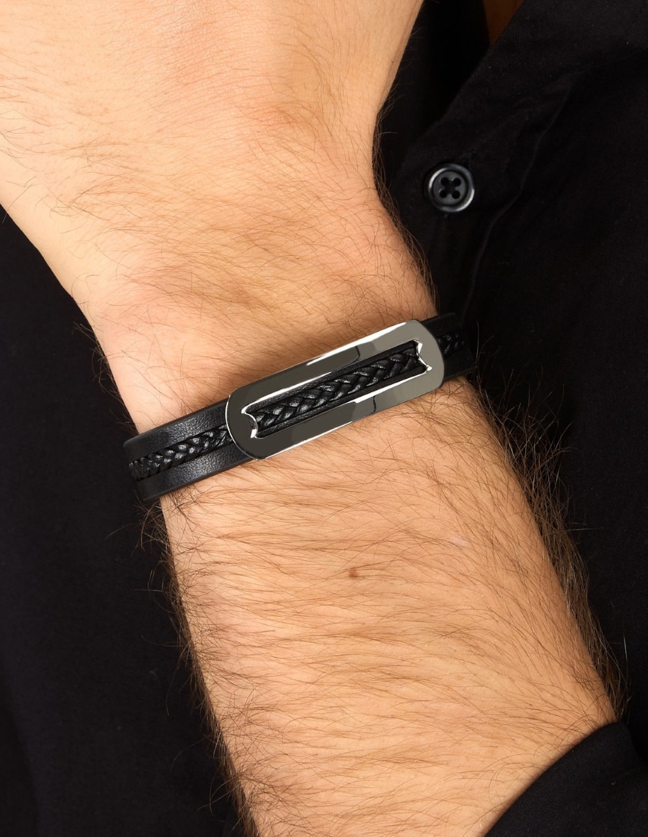 Pulsera sector de cuero bandy joyeria