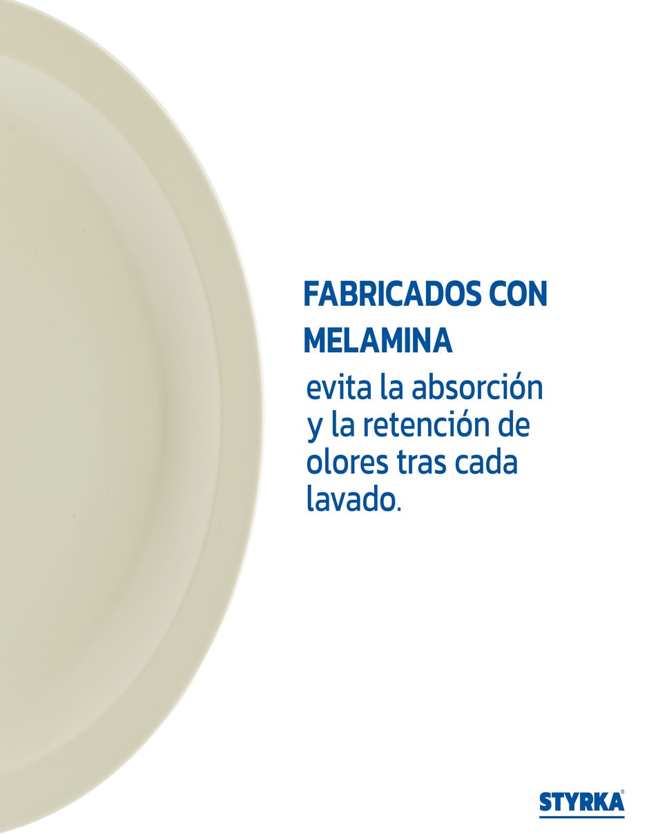 Set platos styrka platos de melamina 24 piezas
