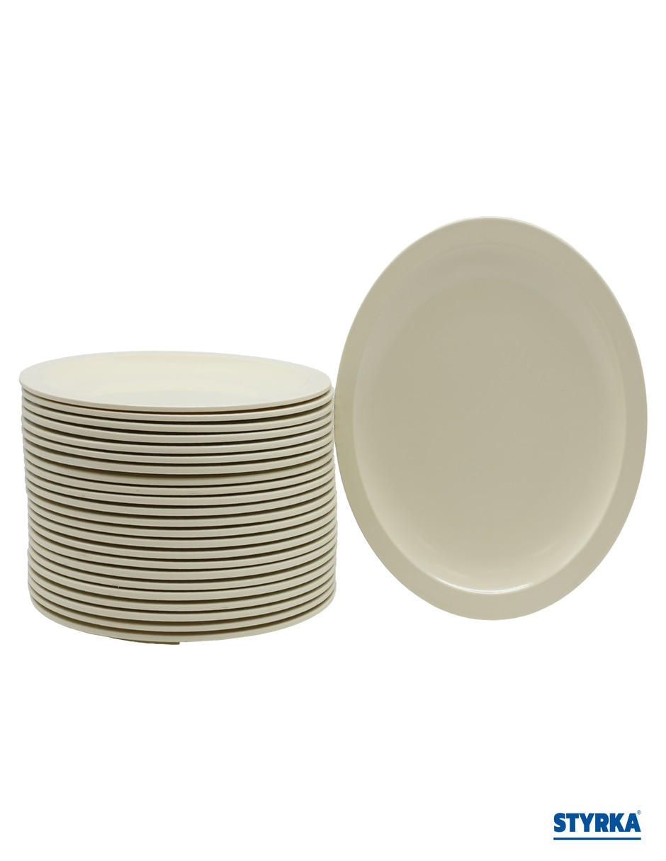 Set platos styrka platos de melamina 24 piezas