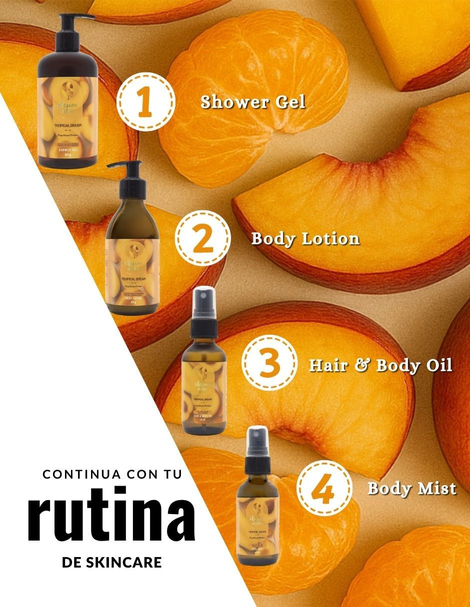 Tratamiento para cuerpo Kit Cuidado de la Piel Tropical Dream Mango Durazno Mandarina Corporal Oleum Vitae