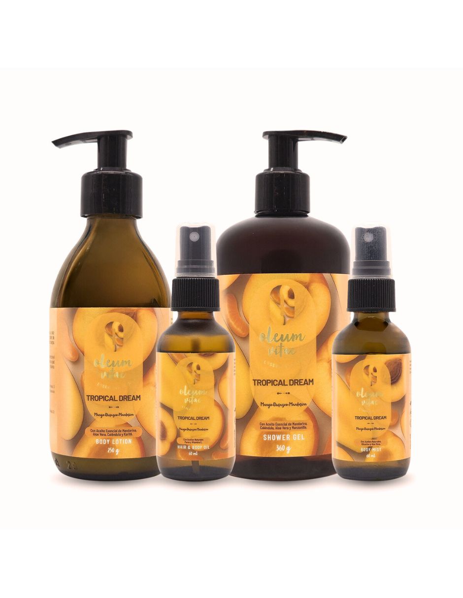 Tratamiento para cuerpo Kit Cuidado de la Piel Tropical Dream Mango Durazno Mandarina Corporal Oleum Vitae
