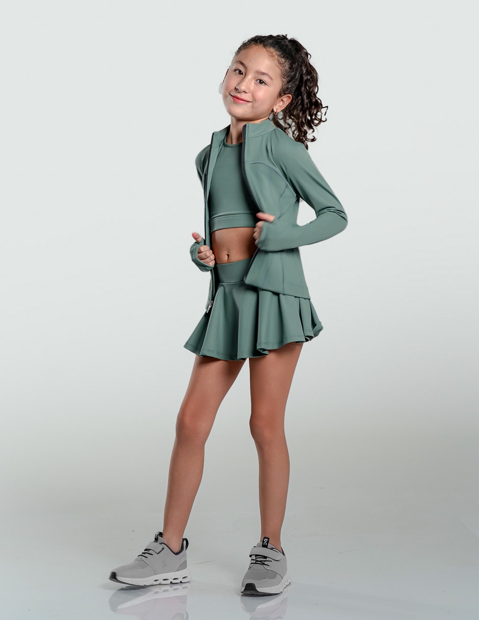 Conjunto deportivo con elástico para niña 1