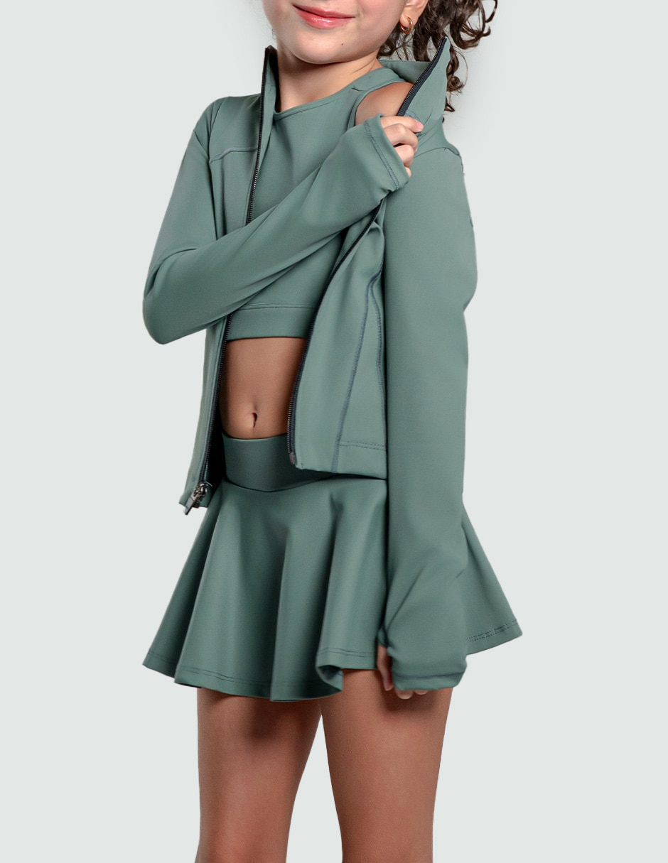 Conjunto deportivo con elástico para niña 3