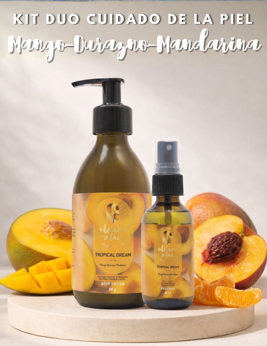 Tratamiento para cuerpo Kit Dúo Body Lotion y Body Mist Tropical Dream Mango Durazno Mandarina Corporal 4