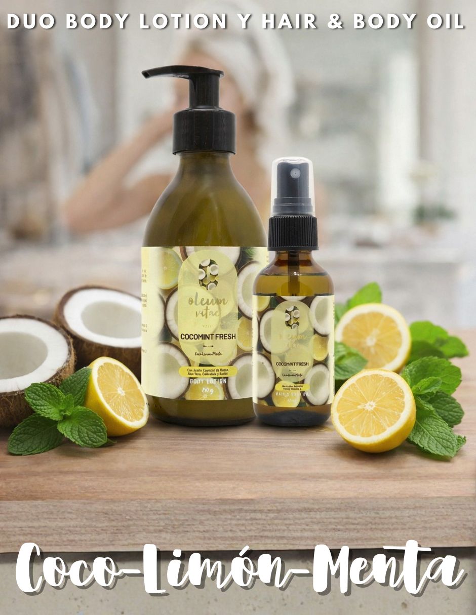 Tratamiento para cuerpo Kit Dúo Body Lotion y Hair & Body Oil Cocomint Fresh Coco Limón Menta Corporal 2