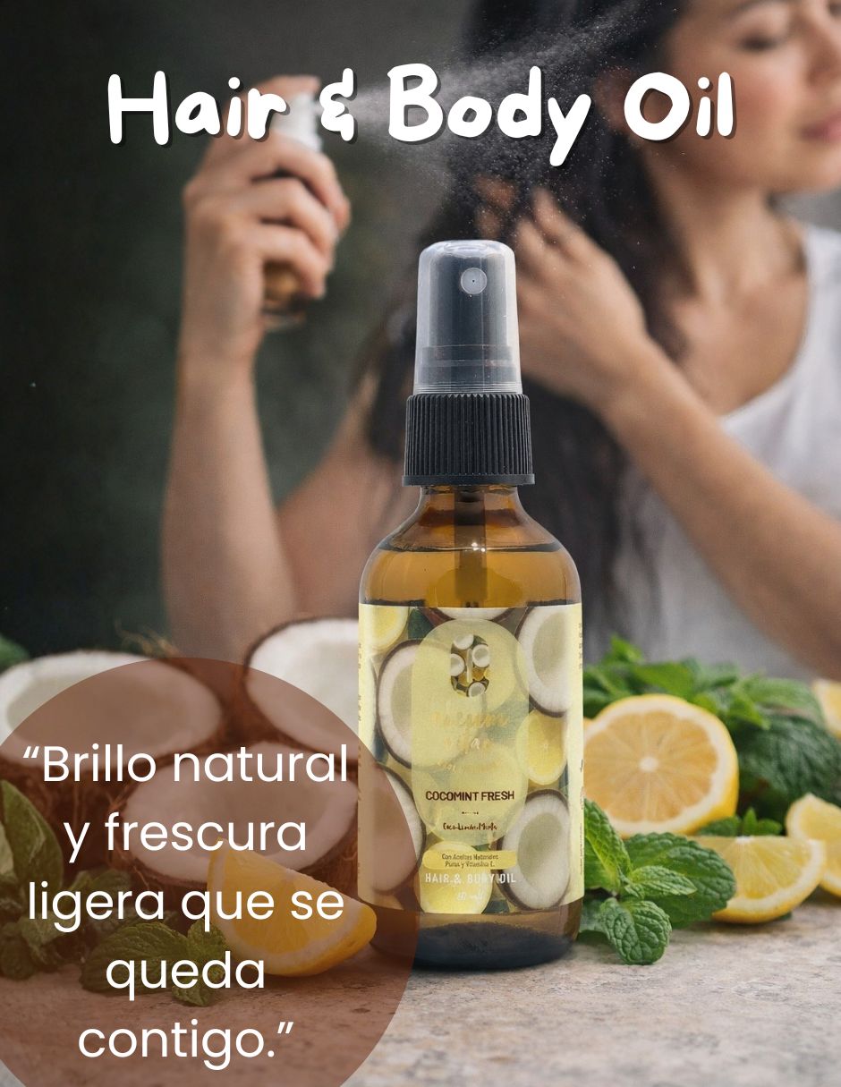 Tratamiento para cuerpo Kit Dúo Body Lotion y Hair & Body Oil Cocomint Fresh Coco Limón Menta Corporal 3