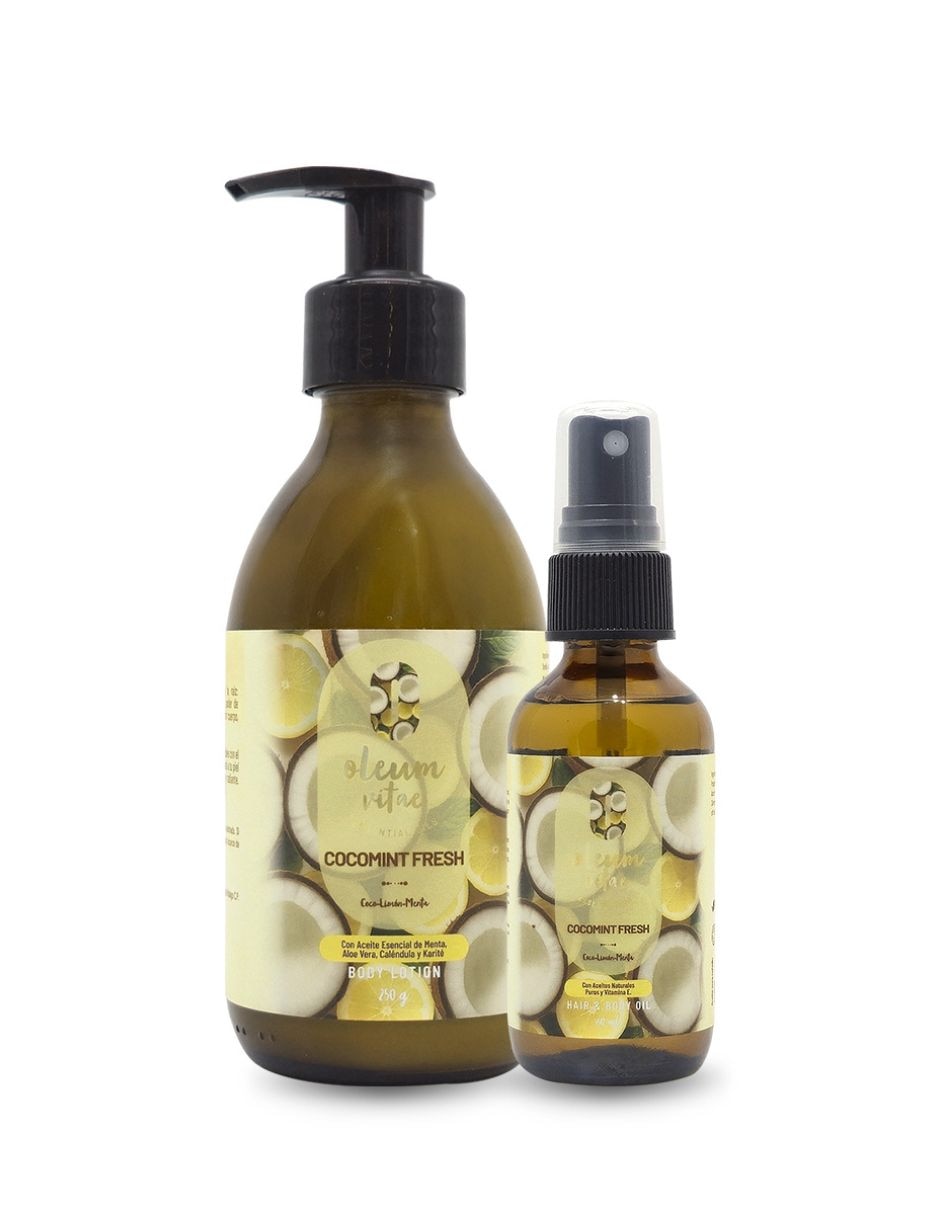 Tratamiento para cuerpo Kit Dúo Body Lotion y Hair & Body Oil Cocomint Fresh Coco Limón Menta Corporal Tratamiento para cuerpo Kit Dúo Body Lotion y Hair & Body Oil Cocomint Fresh Coco Limón Menta Corporal
