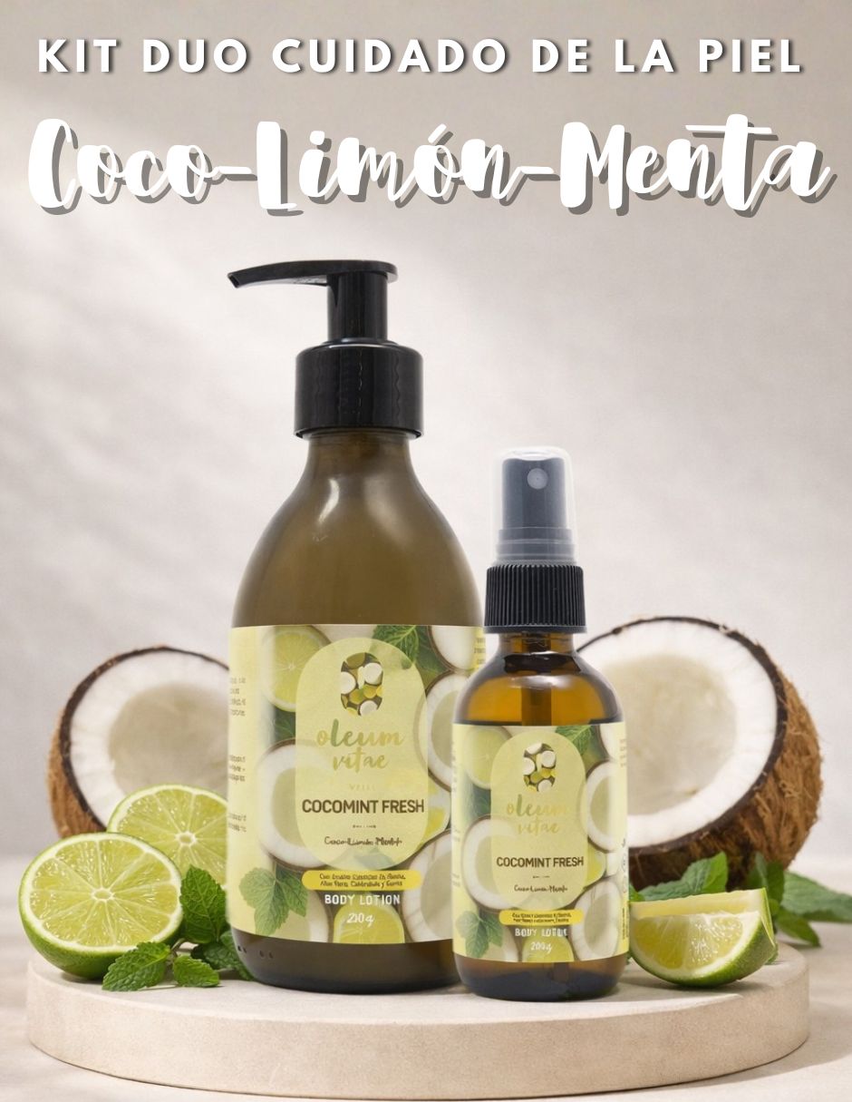 Tratamiento para cuerpo Kit Dúo Body Lotion y Body Mist Cocomint Fresh Coco Limón Menta Corporal 4